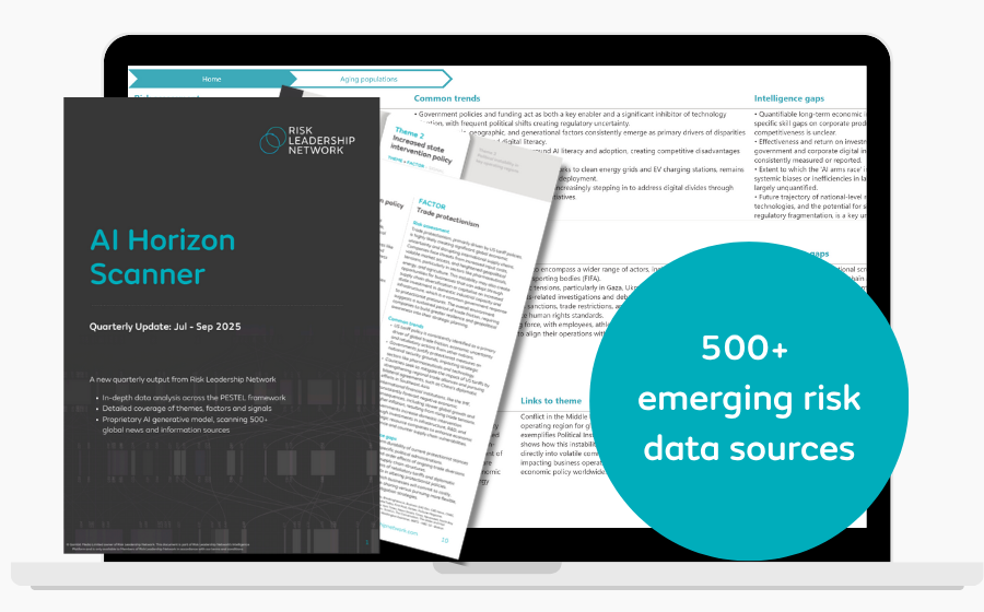 AI Horizon Scanner dashboard and pages light grey