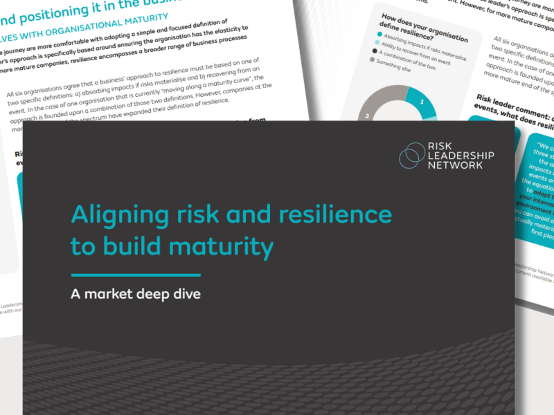 Aligning risk and reslience