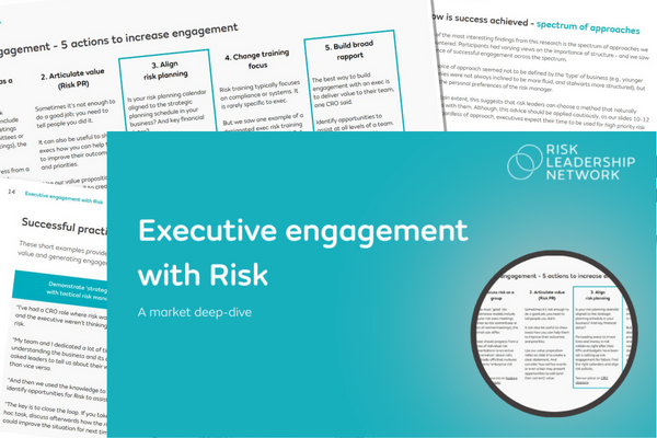 Executive engagement with risk cover