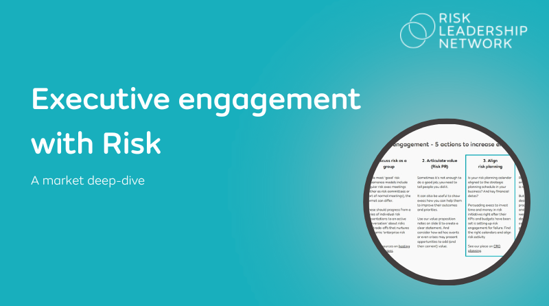 Executive engagement with risk