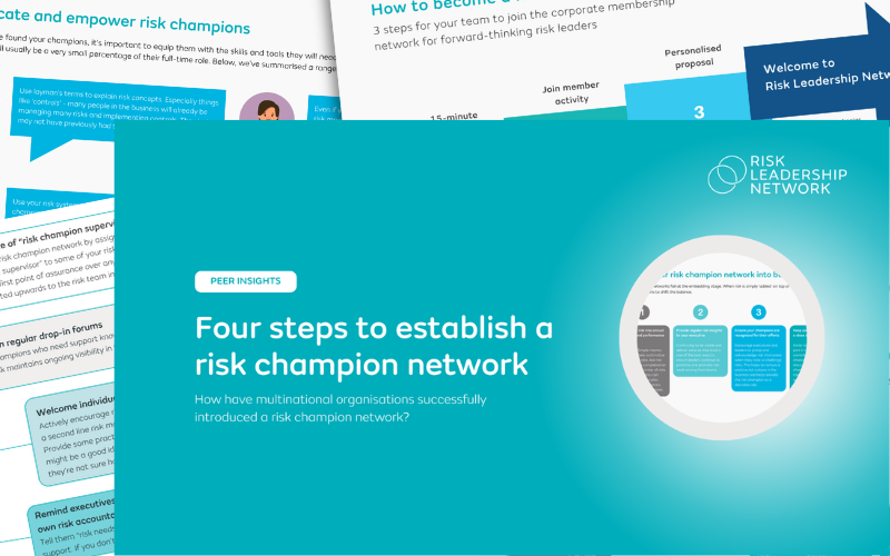 Four steps to establish a risk champion network
