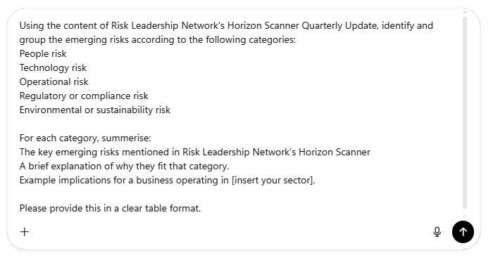 LLM prompt example - Horizon Scanner blog3