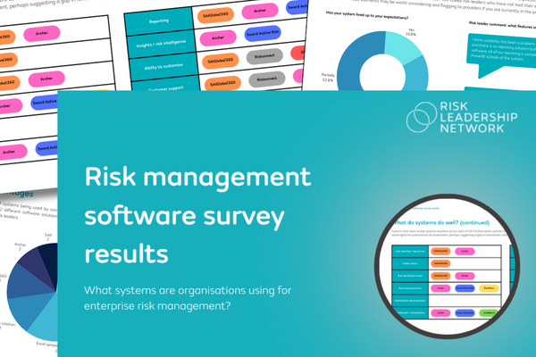 Risk management software survey cover with pages