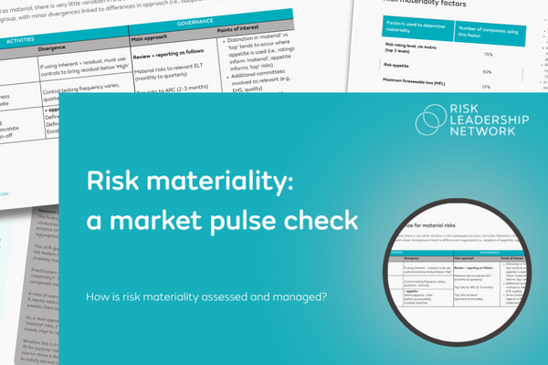 Risk materiality with pages