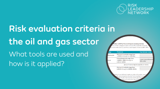 risk evalutaion criteria oil and gas