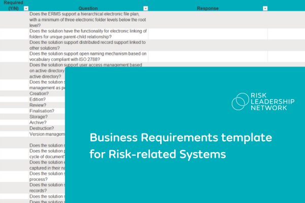 risk reporting template