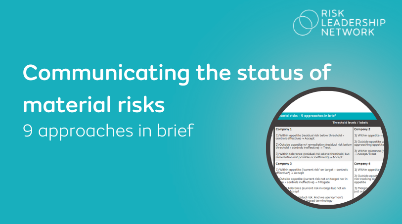 status of material risks